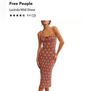 NWT Free People Lucinda Floral Midi Dress